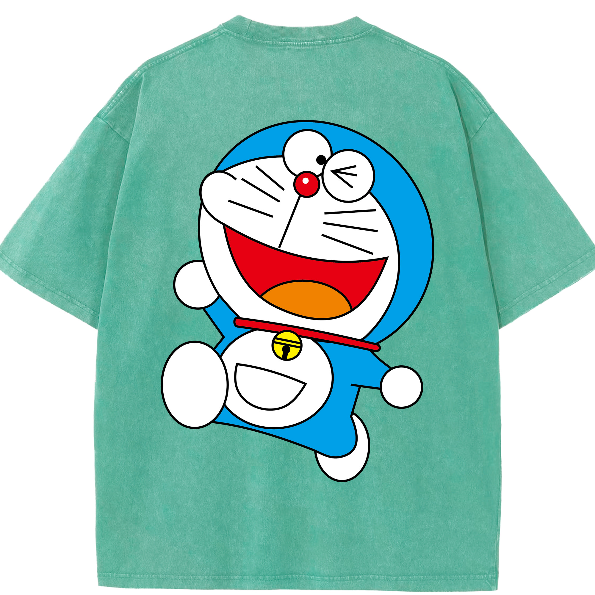 （画像用） ドラえもん Doraemon 綿100% ヴィンテージ風 半袖Tシャツ（背面プリント）